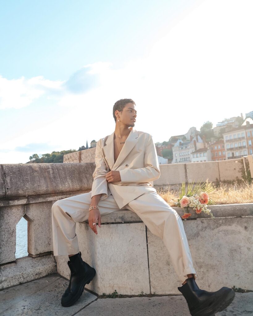 PTOJET MODE FLORAL ET PONT A LYON AVEC MODEL HOMME